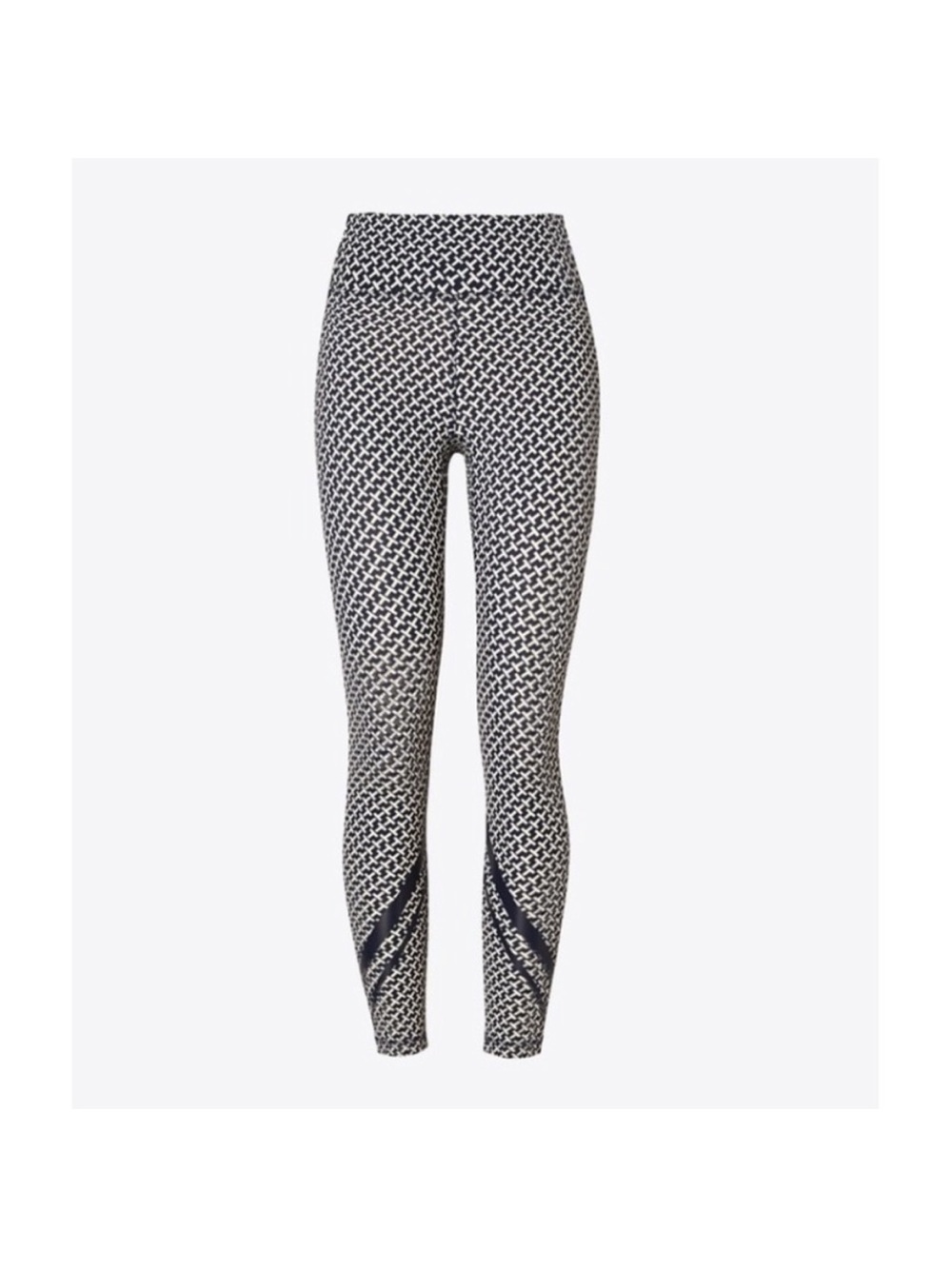 Tory Burch Tory Sport Navy White Monogram 7/8 Leggings XS